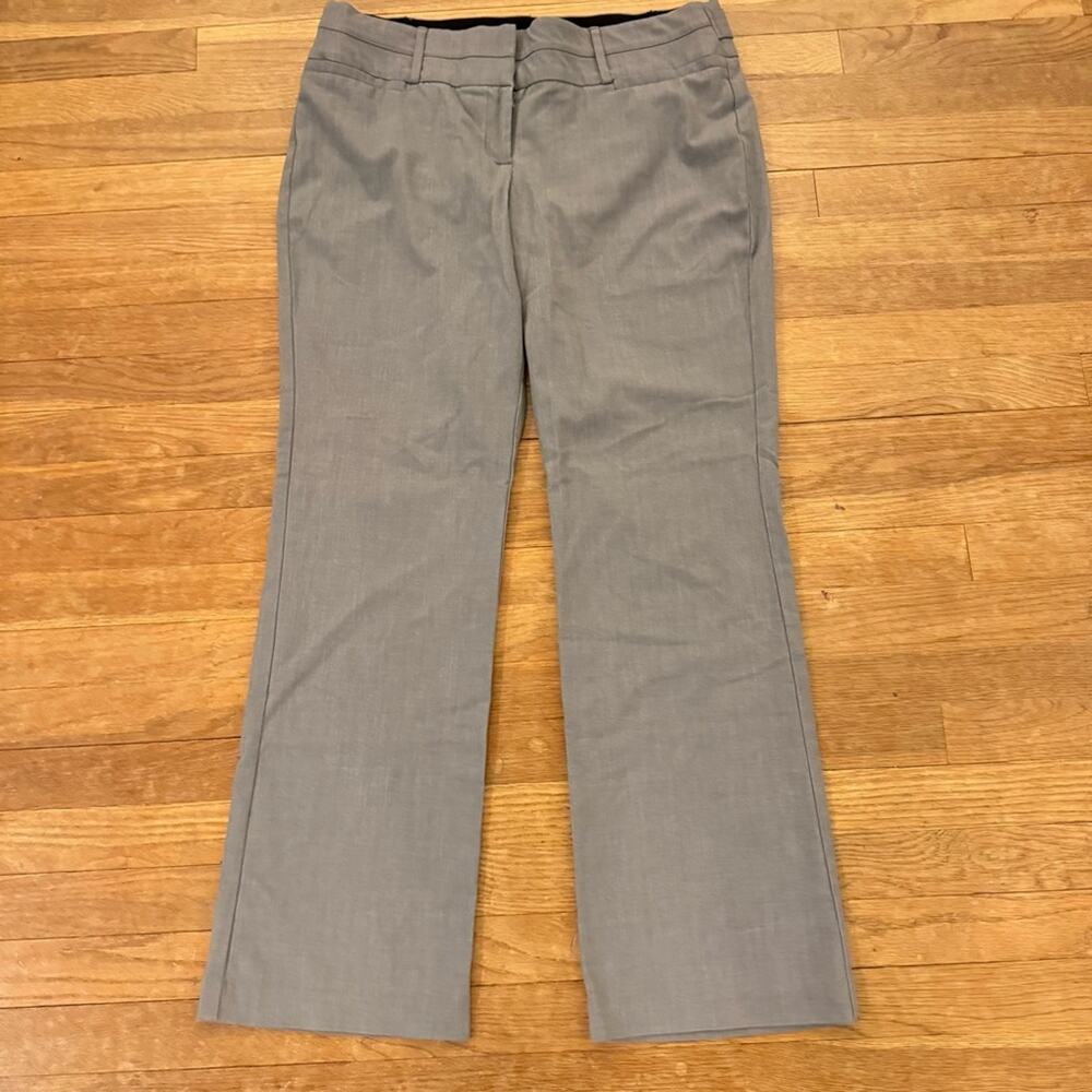 Maurices gray wide leg flat front dress career pants slacks juniors size 13
 b56